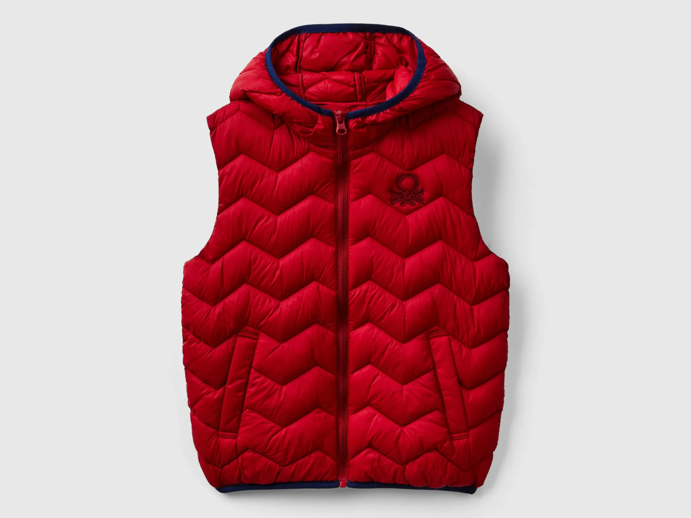 Padded vest with hood
