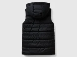 Padded vest with hood