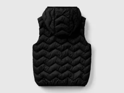 Padded vest with hood