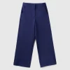 Palazzo trousers in viscose blend