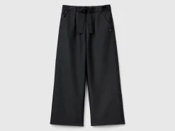 Palazzo trousers with sash