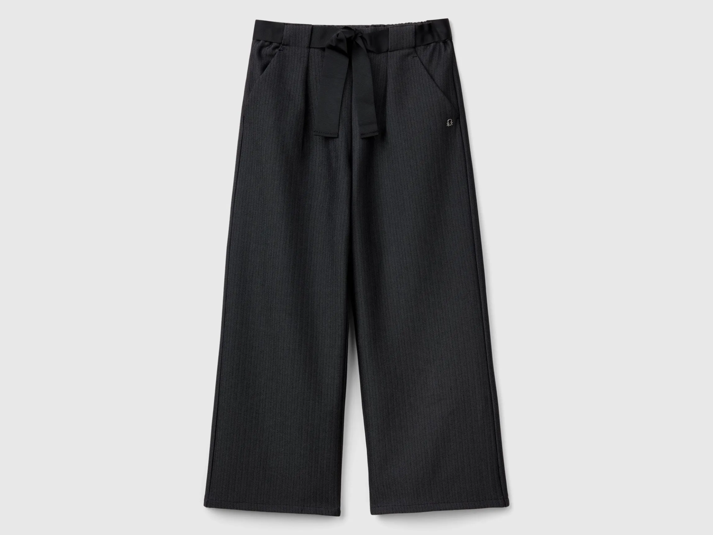 Palazzo trousers with sash