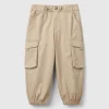 Parachute trousers in stretch cotton