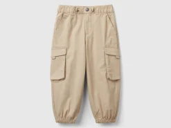 Parachute trousers in stretch cotton
