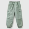 Parachute trousers in stretch cotton