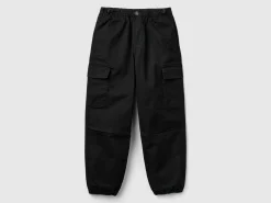 Parachute trousers in stretch cotton