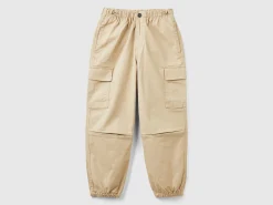 Parachute trousers in stretch cotton