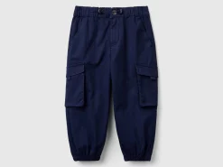 Parachute trousers in stretch cotton