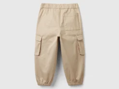 Parachute trousers in stretch cotton
