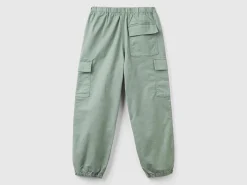 Parachute trousers in stretch cotton