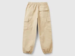 Parachute trousers in stretch cotton