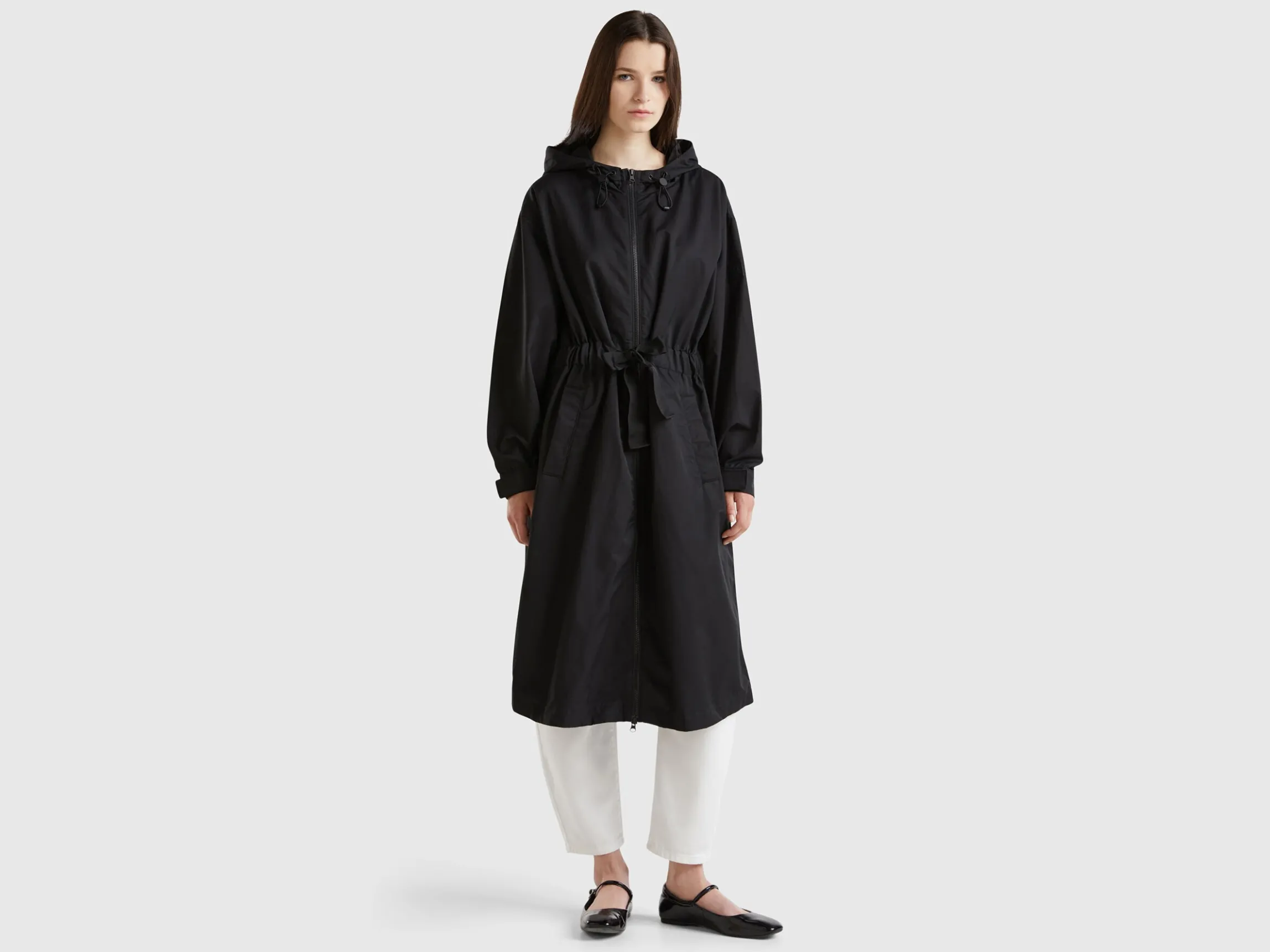 Parka in cotton and nylon "Rain Defender" blend