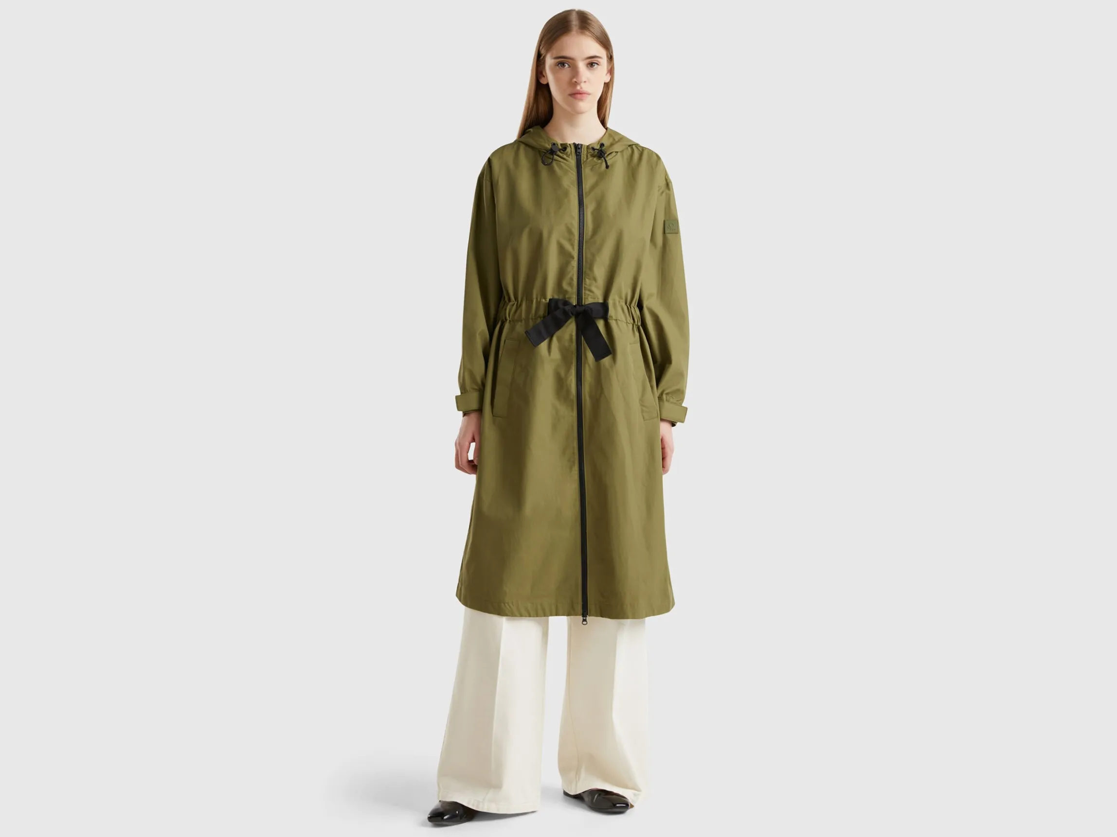Parka in cotton and nylon "Rain Defender" blend