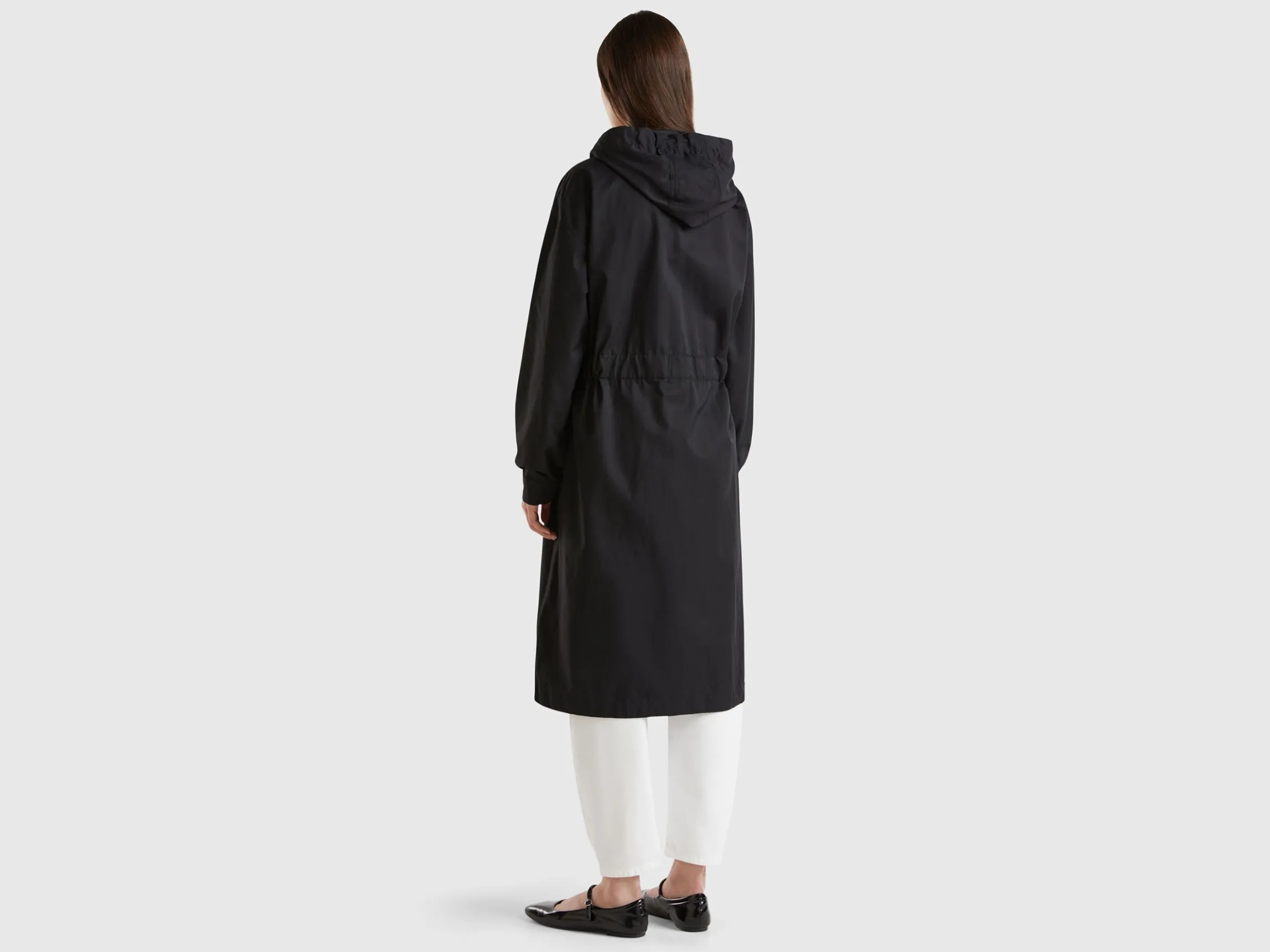 Parka in cotton and nylon "Rain Defender" blend