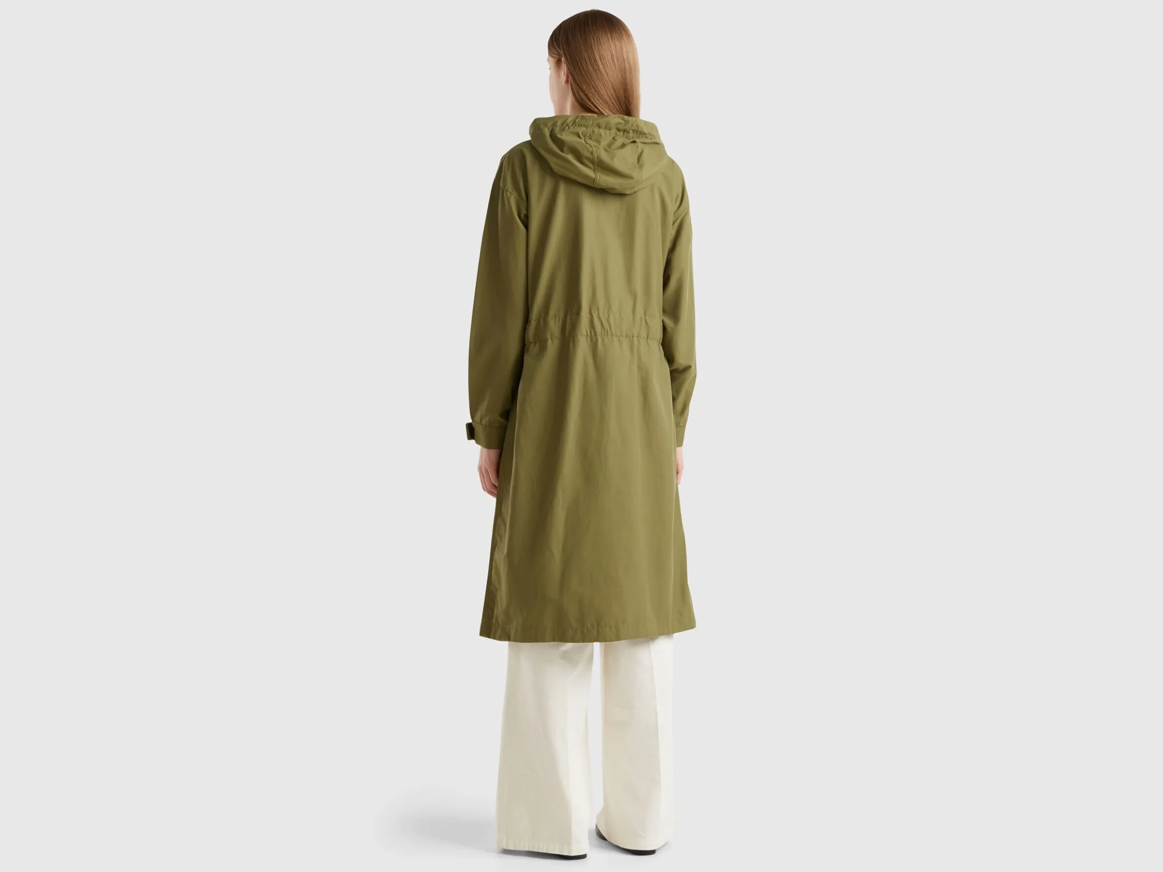 Parka in cotton and nylon "Rain Defender" blend