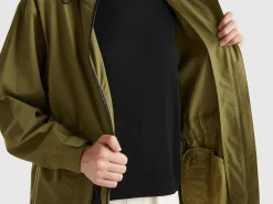 Parka in cotton and nylon