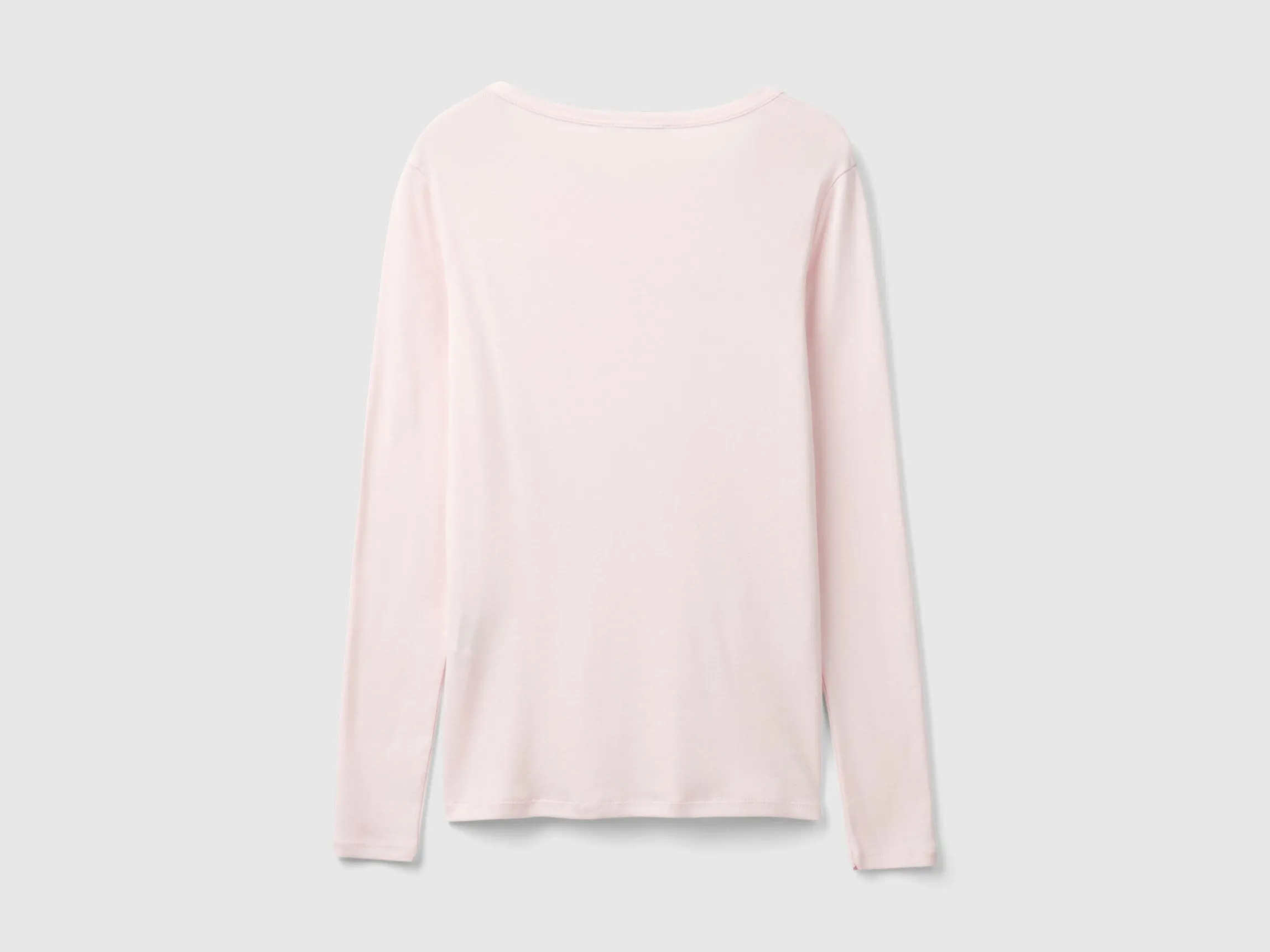 Pastel pink long sleeve t-shirt in 100% cotton