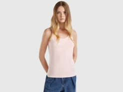 Pastel pink tank top in pure cotton