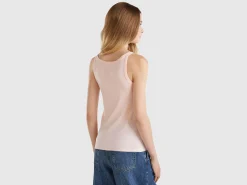 Pastel pink tank top in pure cotton