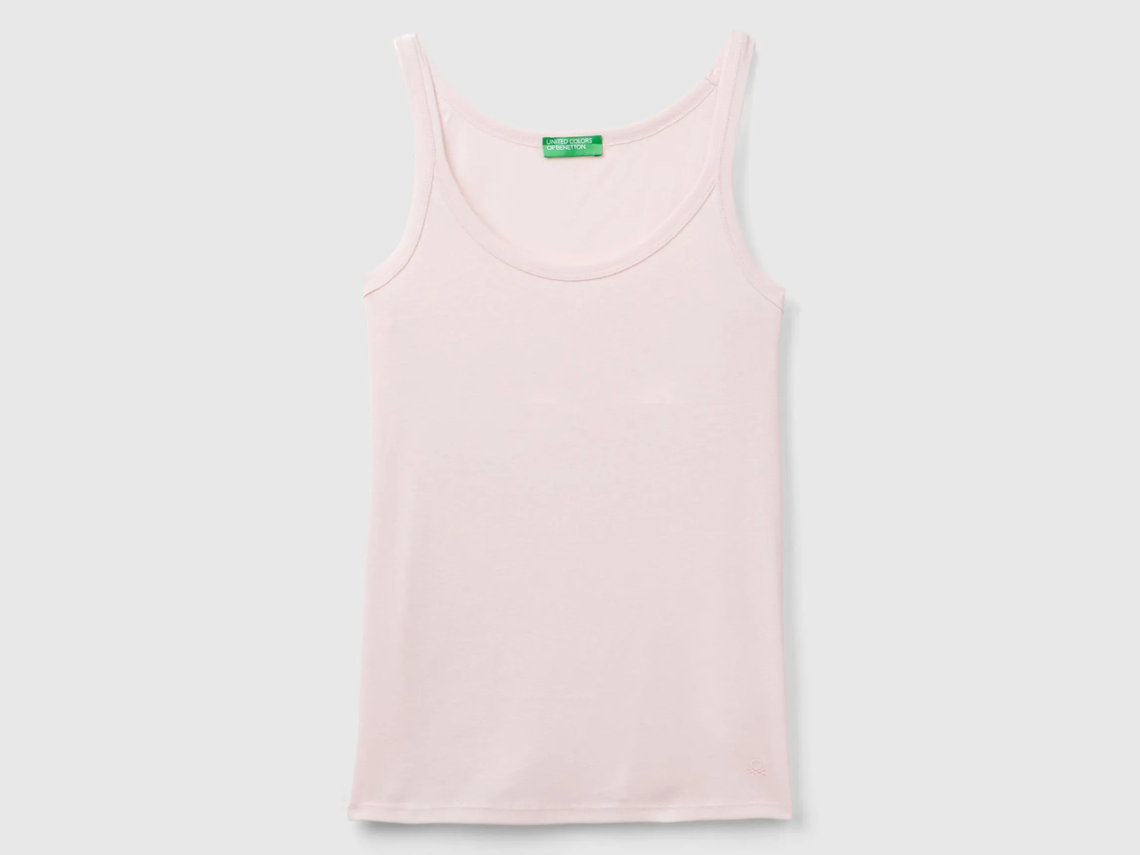 Pastel pink tank top in pure cotton