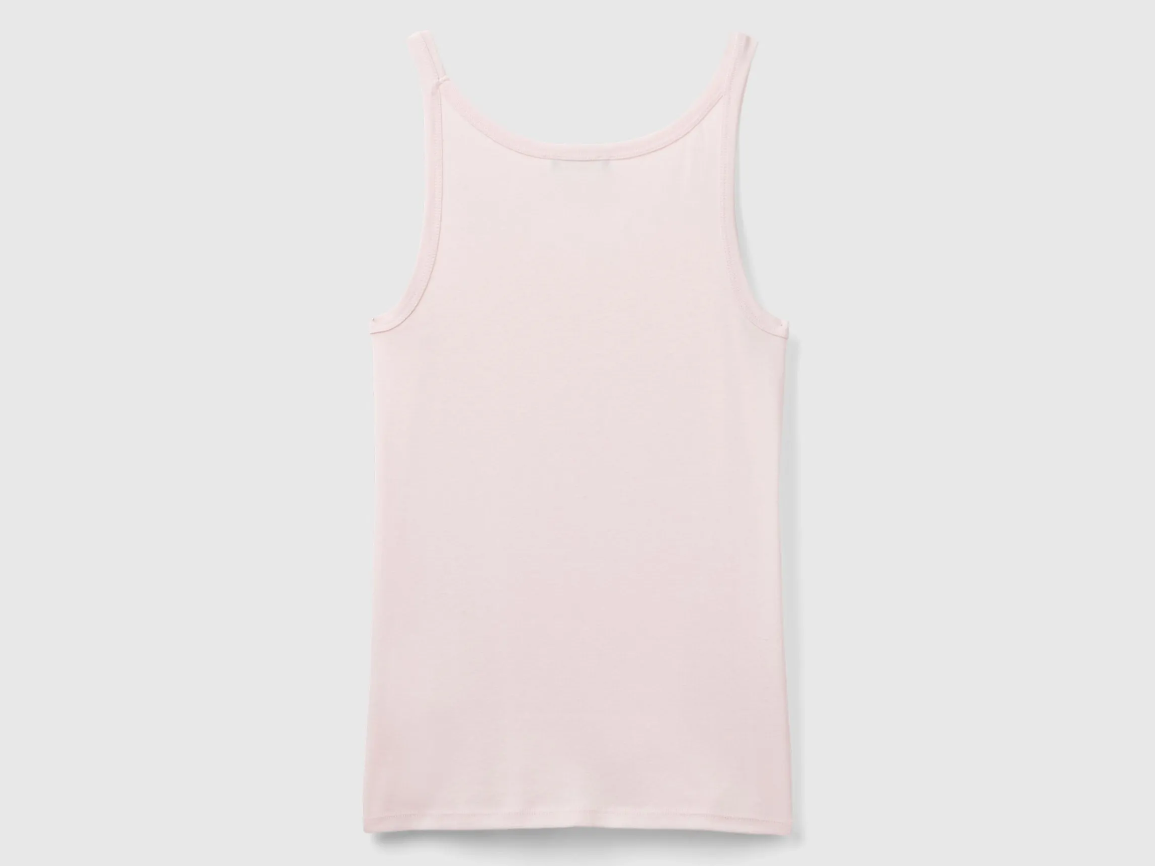 Pastel pink tank top in pure cotton