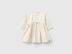 Patterned dress with bow