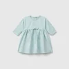 Patterned dress with bow
