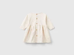 Patterned dress with bow