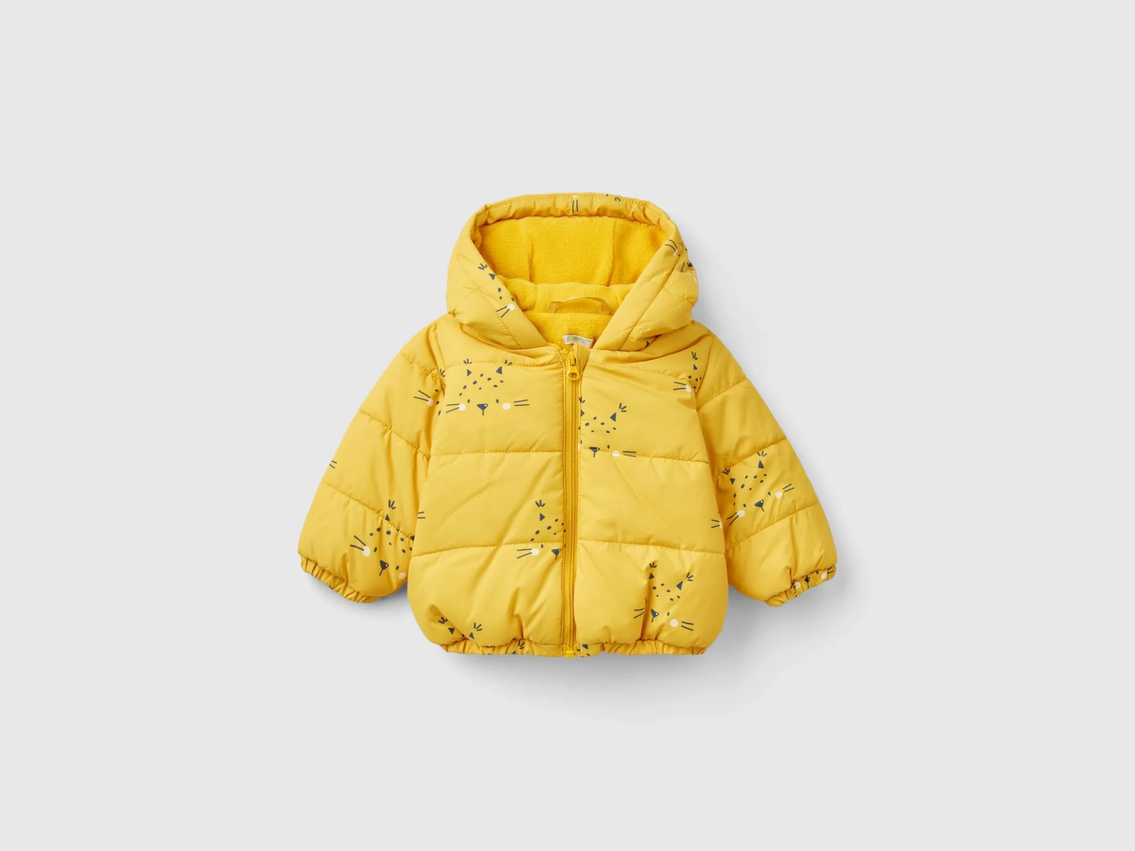 Patterned jacket with zip and hood