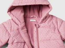 Patterned jacket with zip and hood