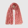 Patterned scarf in viscose