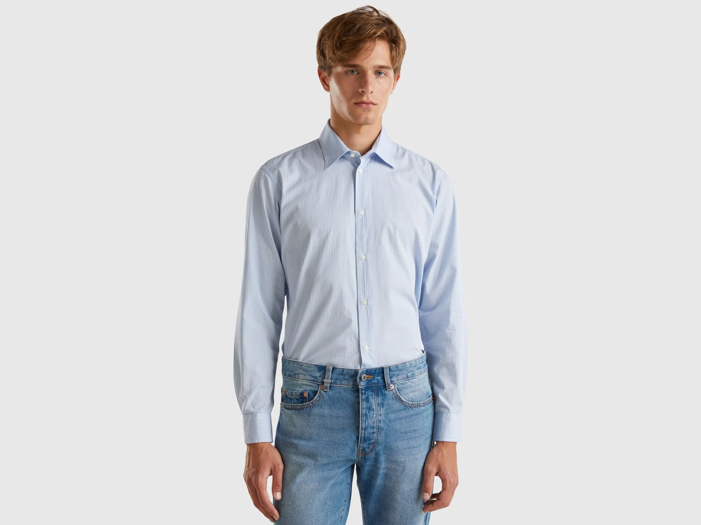 Patterned shirt in organic cotton