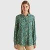 Patterned shirt in viscose