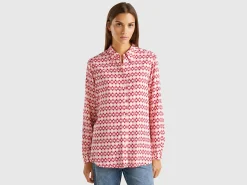 Patterned shirt in viscose