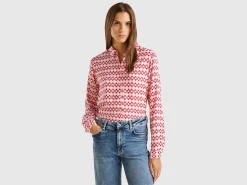 Patterned shirt in viscose