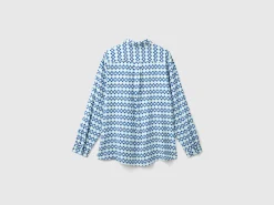 Patterned shirt in viscose