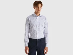 Patterned slim fit shirt