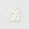 Patterned t-shirt in warm organic cotton