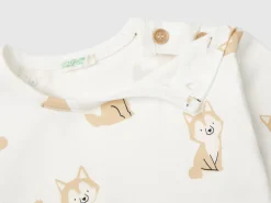 Patterned t-shirt in warm organic cotton