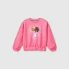 Pink Barbie sweatshirt with glossy print
