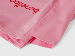 Pink tote bag in pure cotton