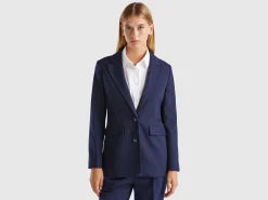 Pinstripe blazer in viscose blend