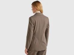 Pinstripe blazer in viscose blend