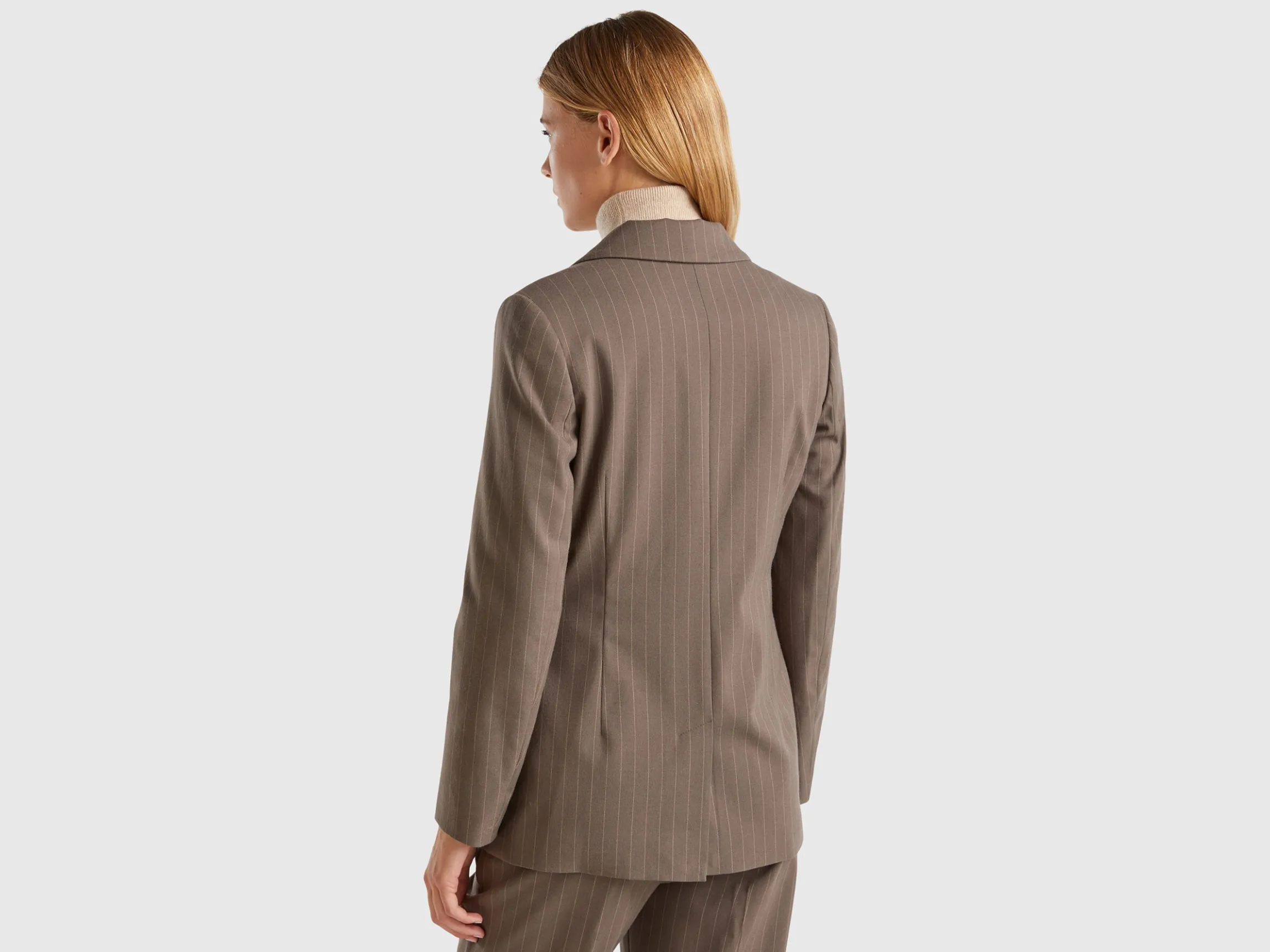 Pinstripe blazer in viscose blend