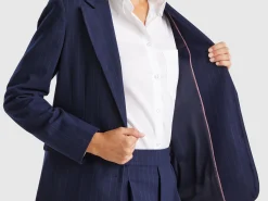 Pinstripe blazer in viscose blend