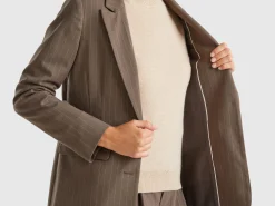 Pinstripe blazer in viscose blend