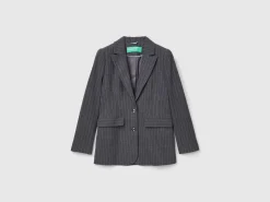 Pinstripe blazer in viscose blend
