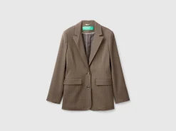 Pinstripe blazer in viscose blend