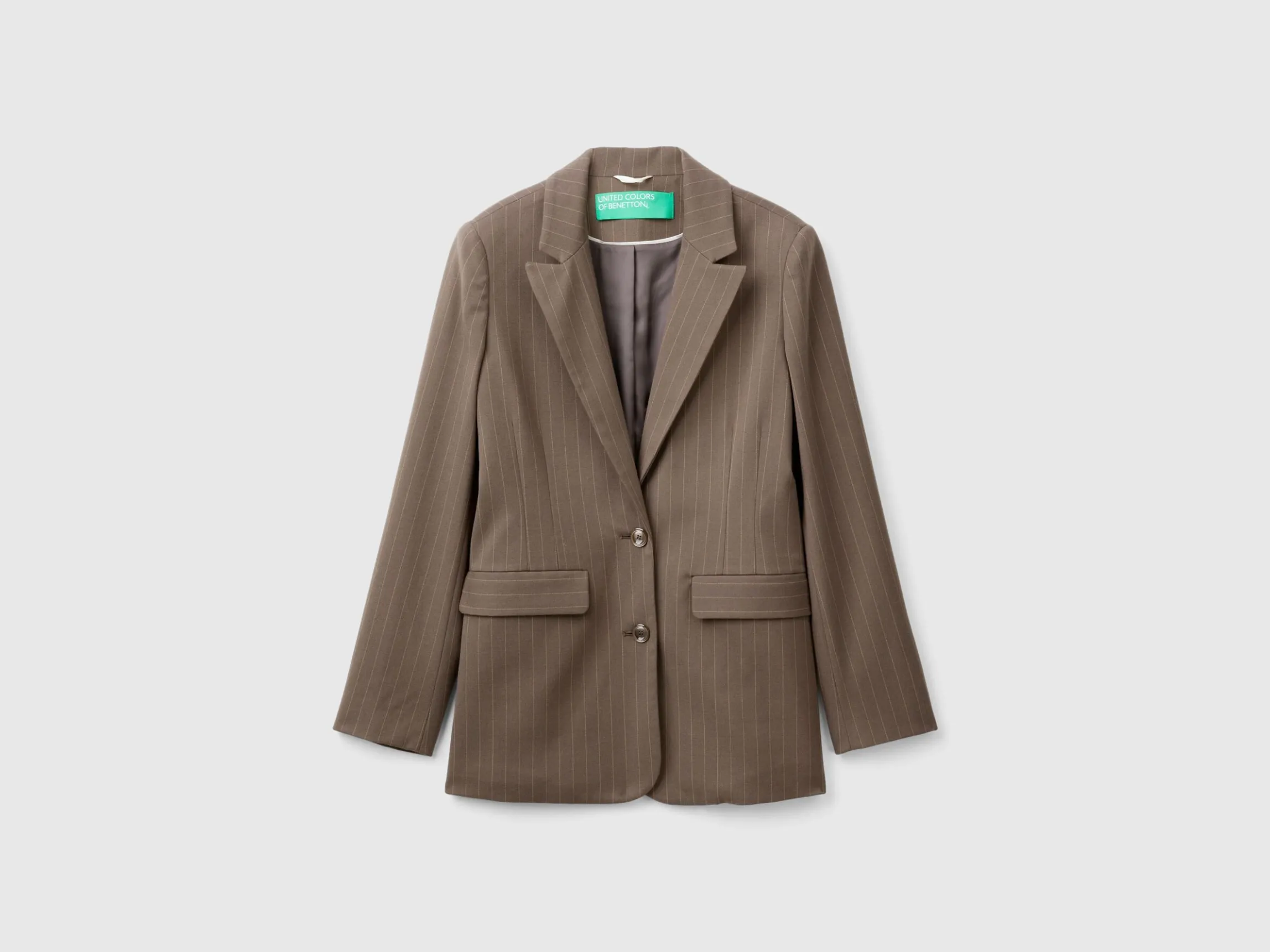 Pinstripe blazer in viscose blend