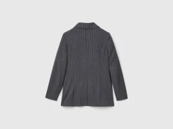 Pinstripe blazer in viscose blend